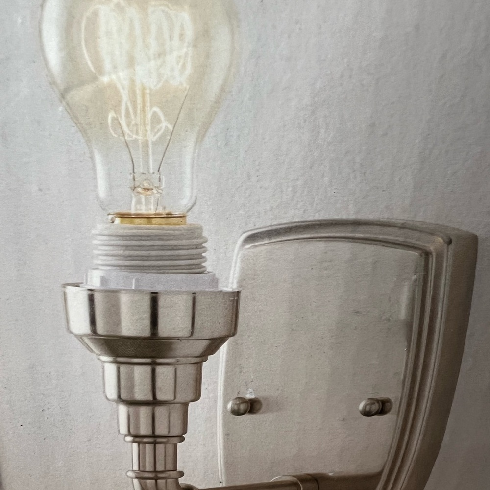PORTFOLIO Lot of 2 Brushed Nickel Wall Sconces NEW